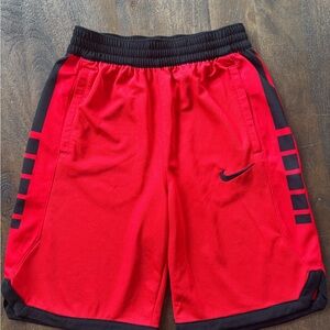 Nike Elite Boys Shorts - Red with black trim - excellent condition - Size Large